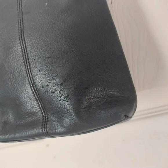 Fossil Black Peebled Genuine Leather Crossbody Bag - Picture 5 of 15